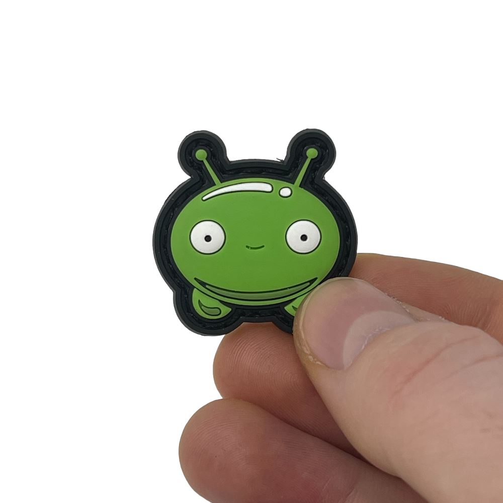 Mooncake 1 x 1 inch hook-backed PVC morale patch alternate view