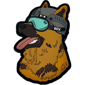 Patch Panel Patriot Pets - Rex the tactical German Shepherd Patch + Sticker