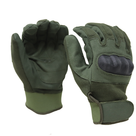 McGuire Gear Full Finger Hard Knuckle Glove in Coyote, alternate view 2