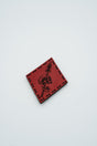 Pierced Leather Patch in Walnut Dye / Brown Thread