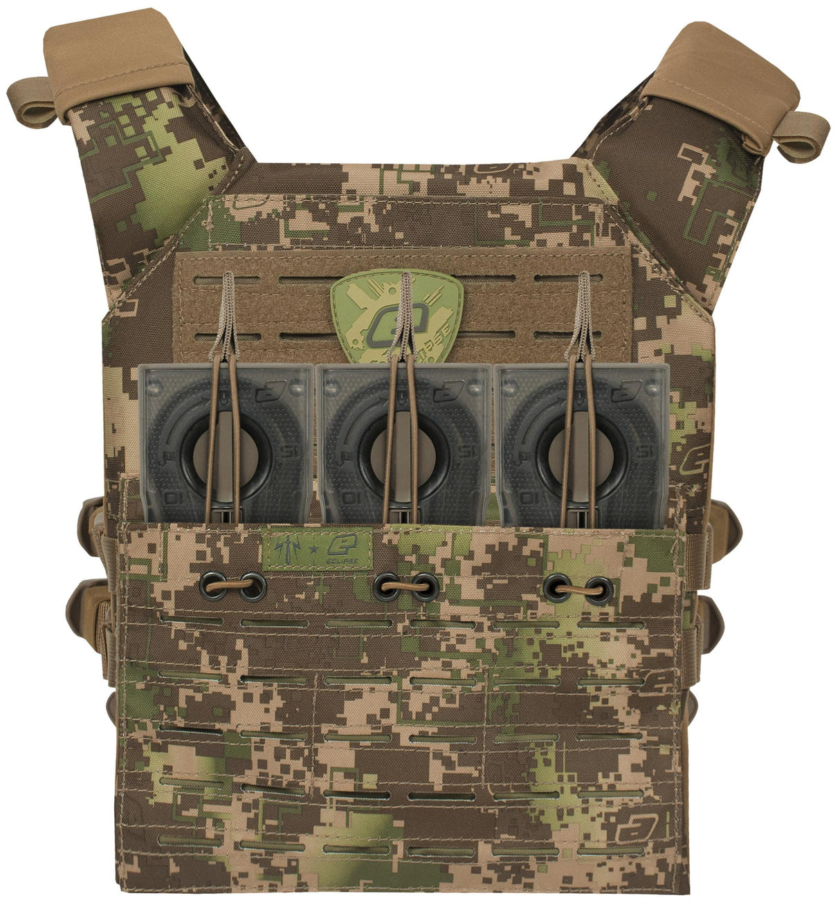 Planet Eclipse LC Plate Carrier by Valken in HDE Camo, alternate view 3
