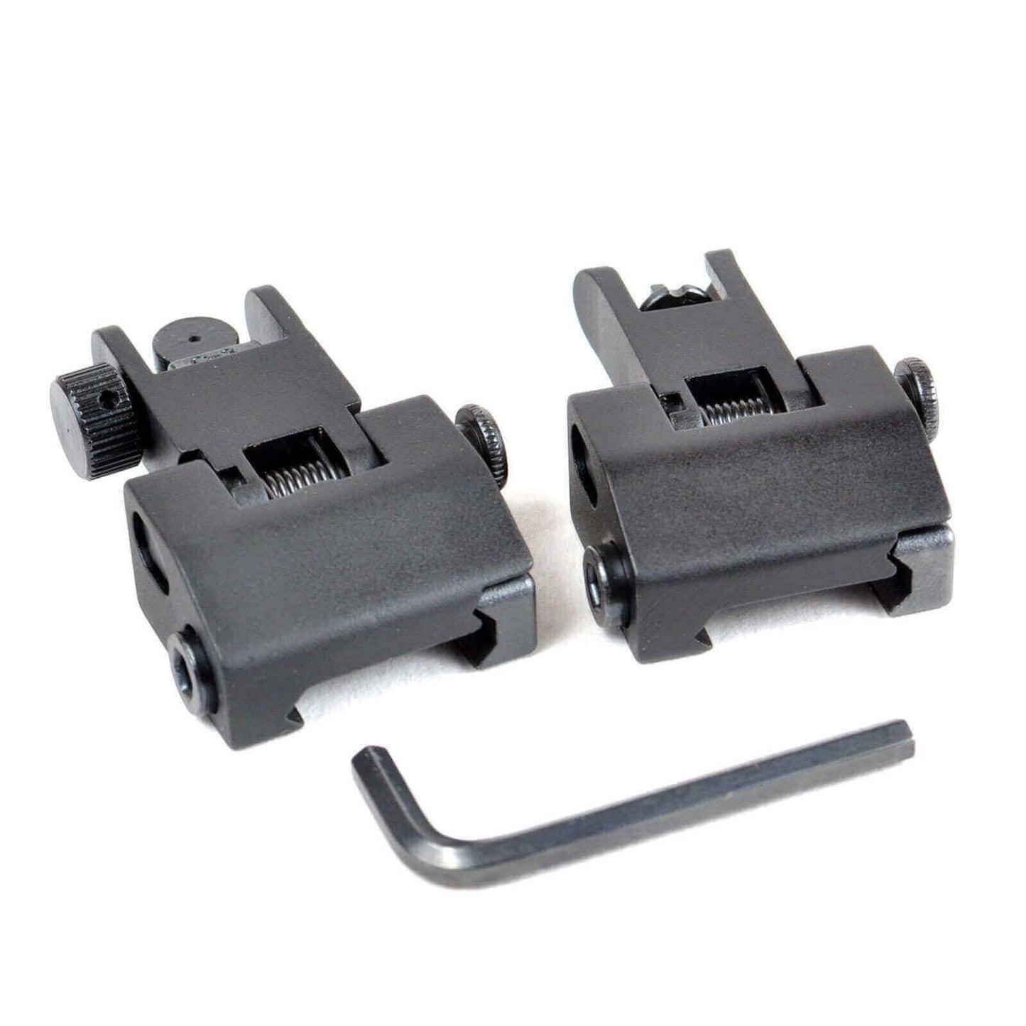 Flip-Up Spring-Assisted AR 15 Backup Iron Sights – Front & Rear Set – Same Plane - HR Tactical Innovations