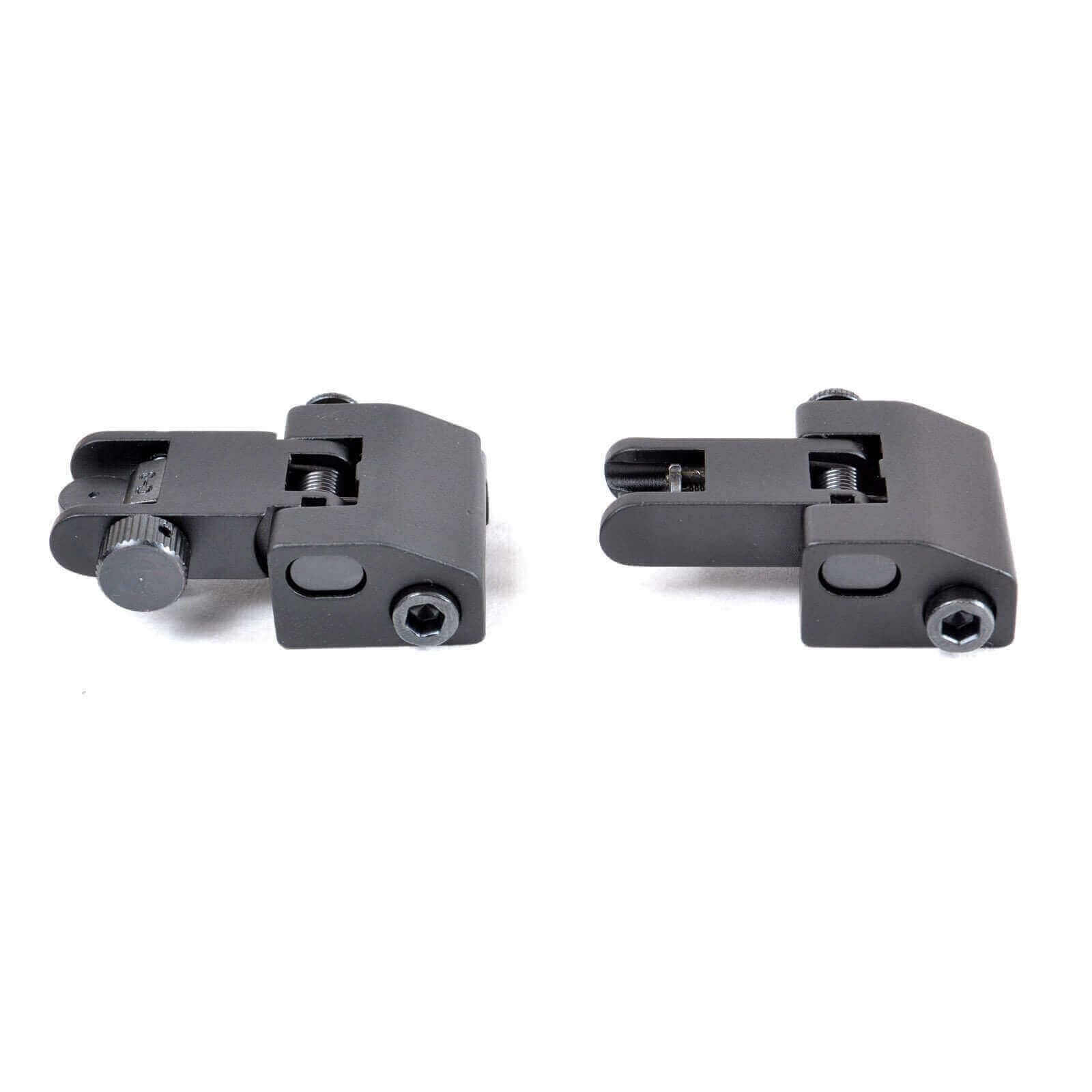 Flip-Up Spring-Assisted AR 15 Backup Iron Sights – Front & Rear Set – Same Plane - HR Tactical Innovations