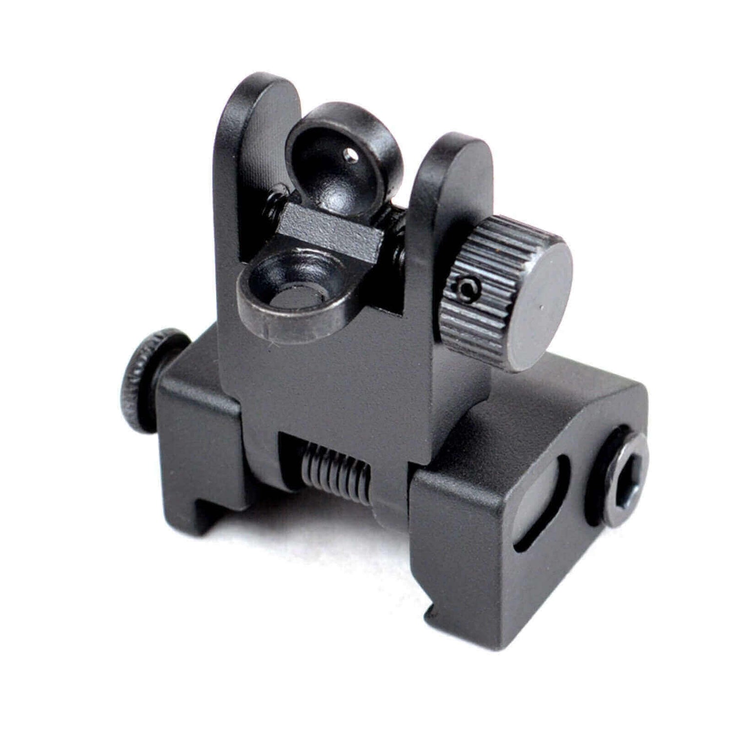 Flip-Up Spring-Assisted AR 15 Backup Iron Sights – Front & Rear Set – Same Plane — alternate view 3