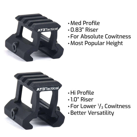 Tactical PRO-MOUNT Mini Riser Mount – .83 or 1 Inch Height Lightweight Cantilever Mount - HR Tactical Innovations