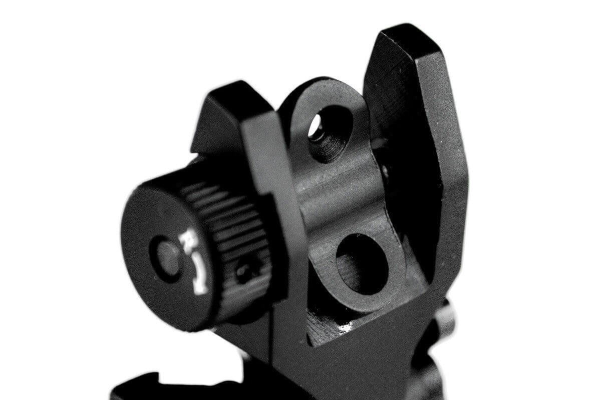 Pro Series AR 15 Flip-Up Backup Iron Sights (BUIS) – Front & Rear Set – Same Plane – IS-09 - HR Tactical Innovations