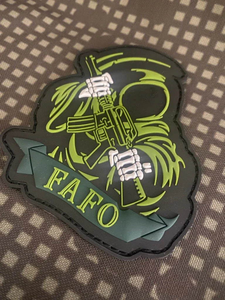 FAFO Reaper Fuck around and Find out - PVC PATCH, alternate view 6