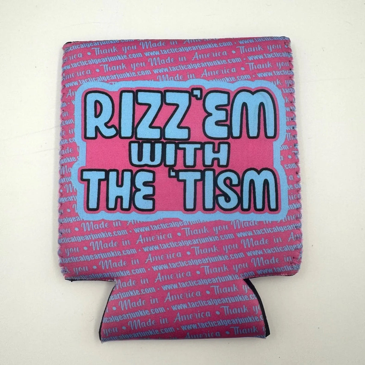 Tactical Gear Junkie Rizz 'Em With the 'Tism Neoprene TactiCooler in Pink, alternate view 4