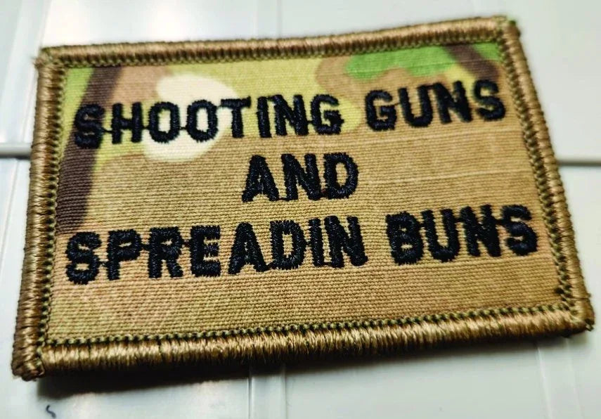 Tactical Gear Junkie Shooting Guns & Spreadin Buns 2x3 Patch