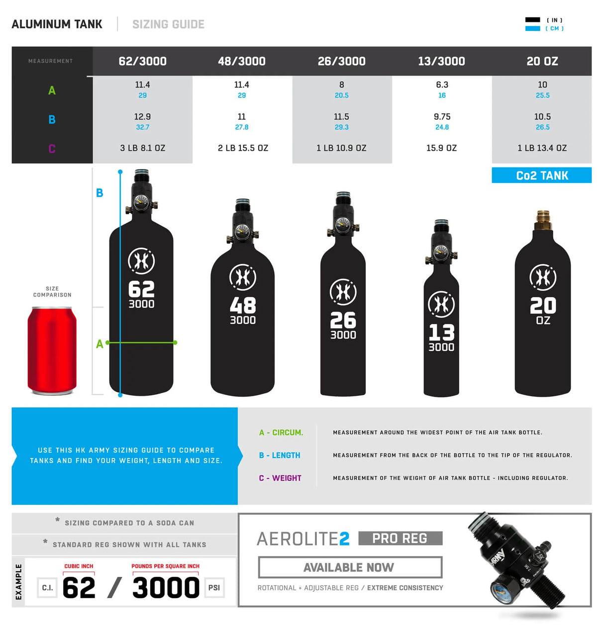 HK Army 13ci / 3000psi Aluminum Compressed Air Tank - Black w/ 800psi Regulator — alternate view 3