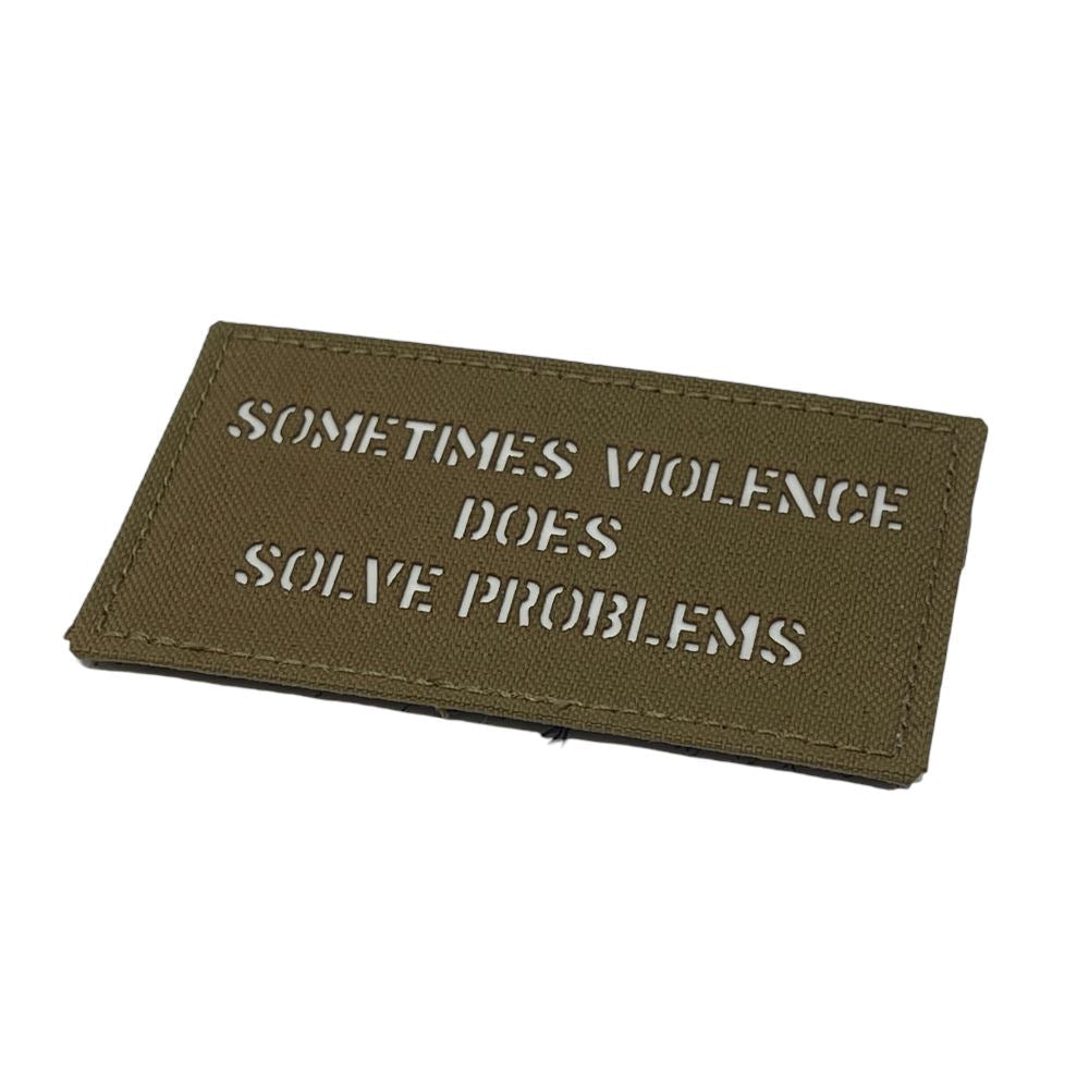 Patch Panel Sometimes Violence Does Solve Problems Laser Cut Patch alternate view 3