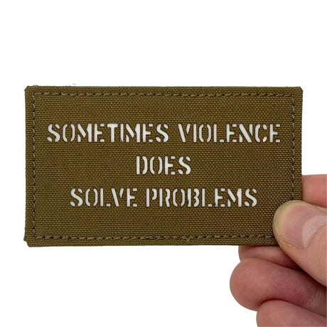 Patch Panel Sometimes Violence Does Solve Problems Laser Cut Patch alternate view 2