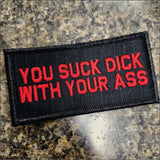 Tactical Gear Junkie You Suck 2x4 Patch - Black/Red
