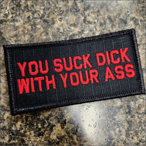Tactical Gear Junkie You Suck 2x4 Patch - Black/Red