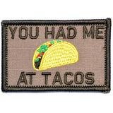 You Had Me At Tacos - 2x3 Patch in Coyote Brown, alternate view 3