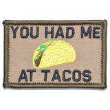 You Had Me At Tacos - 2x3 Patch in Coyote Brown w/ Black, alternate view 4
