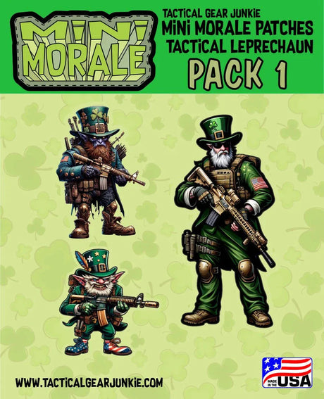 Tactical Gear Junkie Mini Morale Tactical Leprechaun Patch Pack 1