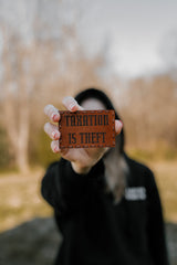 Taxation is Theft Leather Patch - HR Tactical Innovations