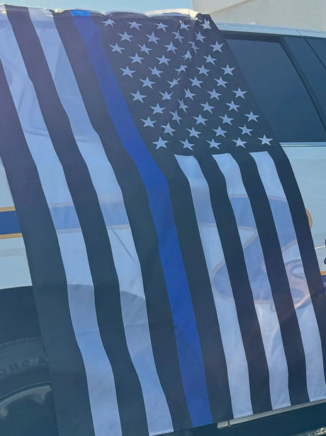 Tactical Gear Junkie Thin Blue Line US Flag 3x5, alternate view 2