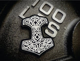 Mjölnir Thor's Hammer Norse Viking - 2.5x3 PVC Patch - Multiple Colors in White