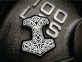 Mjölnir Thor's Hammer Norse Viking - 2.5x3 PVC Patch - Multiple Colors in White