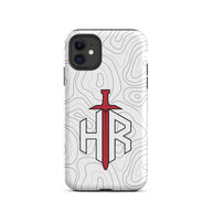 HRTI Tough Case for iPhone® – White-on-White – Glossy — alternate view 3
