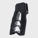 Tyrant CNC MOD Grip V2 skeletonized aluminum AR-style pistol grip in black