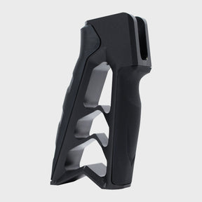 Tyrant CNC MOD Grip V2 skeletonized aluminum AR-style pistol grip in black