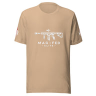 Mag-fed Elite Premium Unisex t-shirt – Heather Midnight Navy — alternate view 45