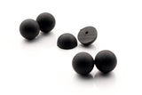Mercury Rise .50 caliber black TPE rubber balls close-up