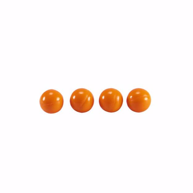 T4E .43 caliber orange paintballs size comparison