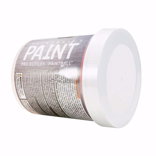 T4E .43 caliber orange paintballs jar horizontal view