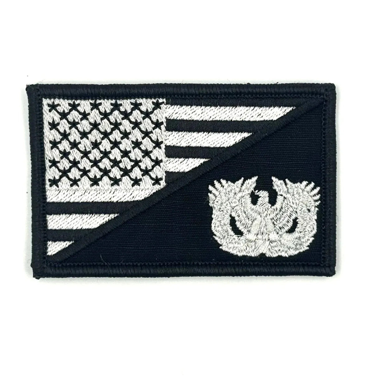 Warrant Officer - USA Flag - 2.25x3.5 Patch in Black, alternate view 2