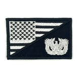 Warrant Officer - USA Flag - 2.25x3.5 Patch in Black, alternate view 2