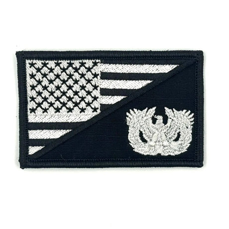 Warrant Officer - USA Flag - 2.25x3.5 Patch in Black, alternate view 2