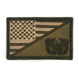 Warrant Officer - USA Flag - 2.25x3.5 Patch in Coyote Brown, alternate view 3