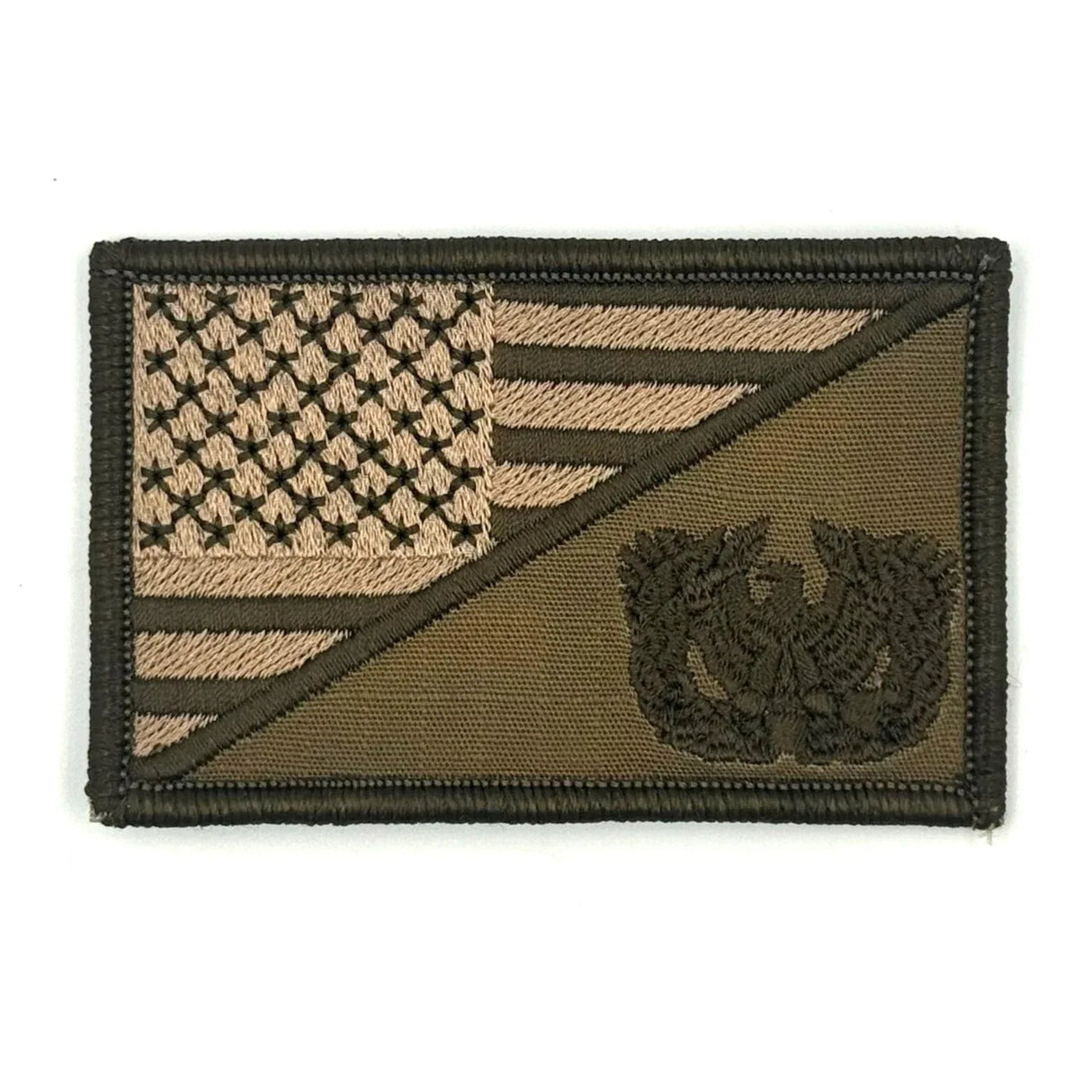 Warrant Officer - USA Flag - 2.25x3.5 Patch in Coyote Brown, alternate view 3