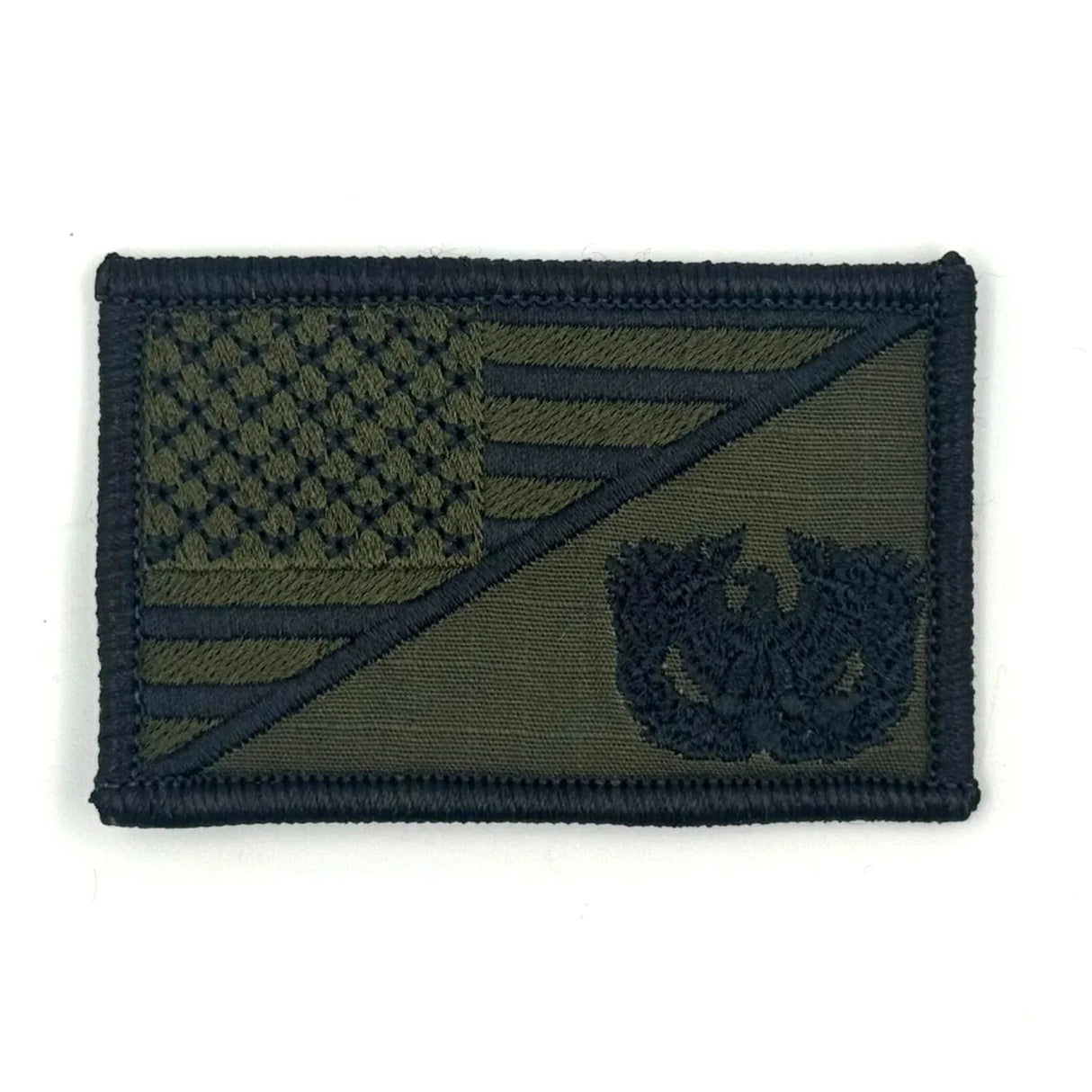 Warrant Officer - USA Flag - 2.25x3.5 Patch in Olive Drab, alternate view 4