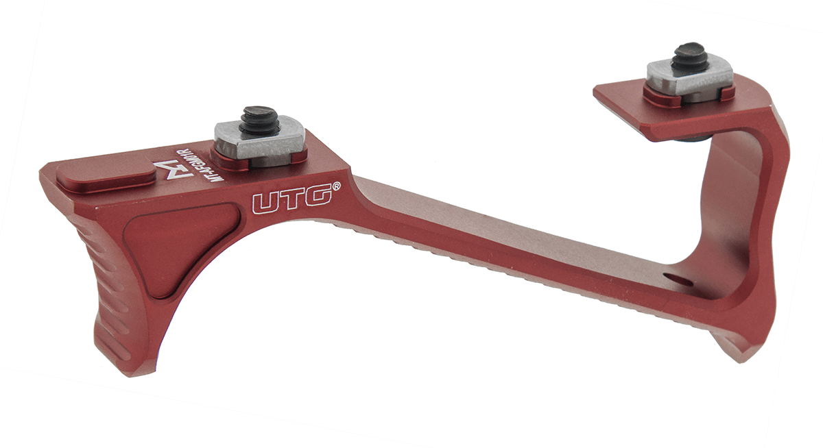 UTG Ultra Slim M-LOK angled foregrip in matte red