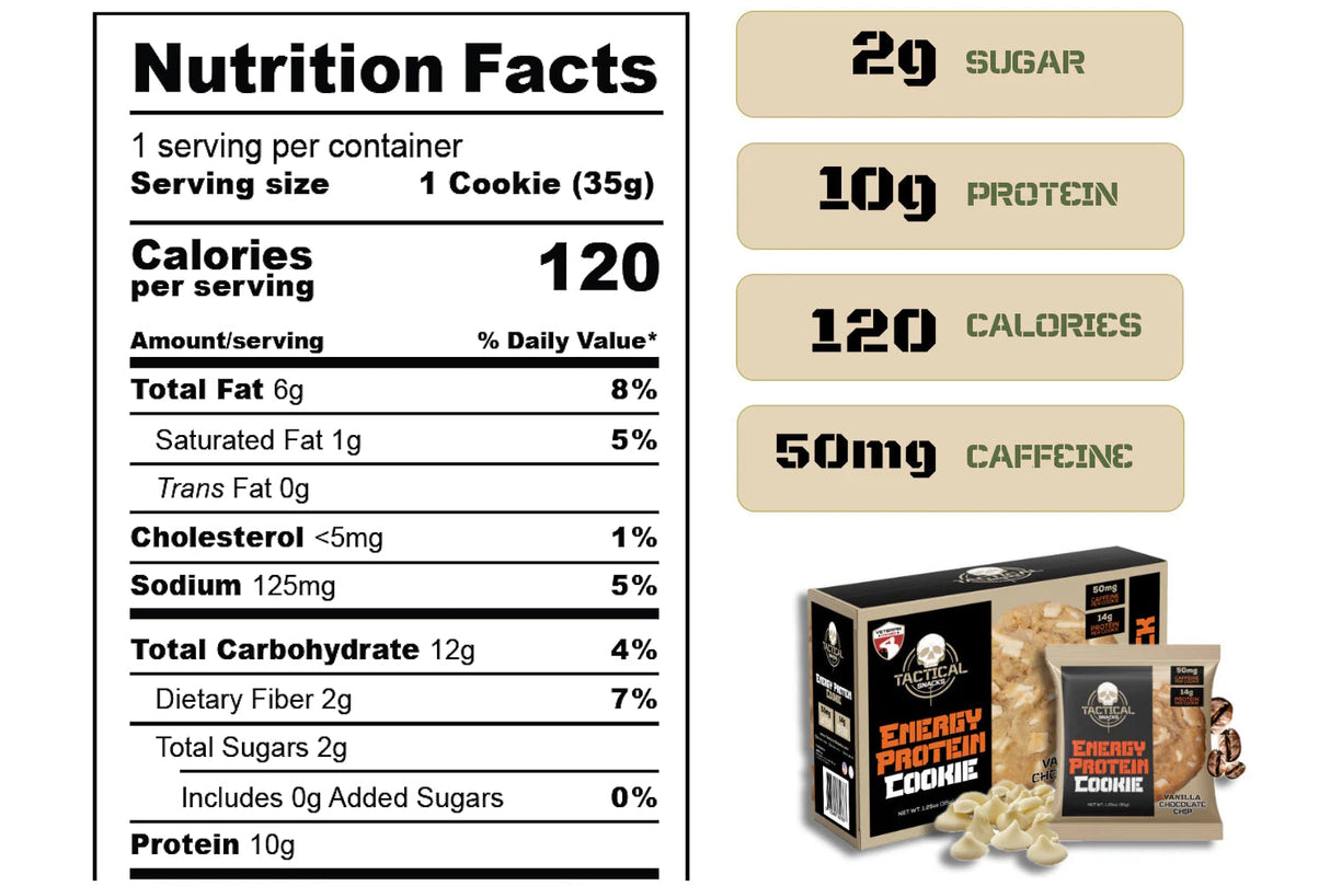 Tactical Snacks Energy Protein Cookies