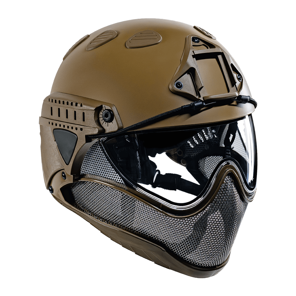 WARQ Gen 2 force-on-force helmet in Desert/Tan