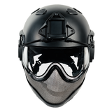 WARQ Gen 2 helmet front view with 210-degree visor and steel mesh mandible