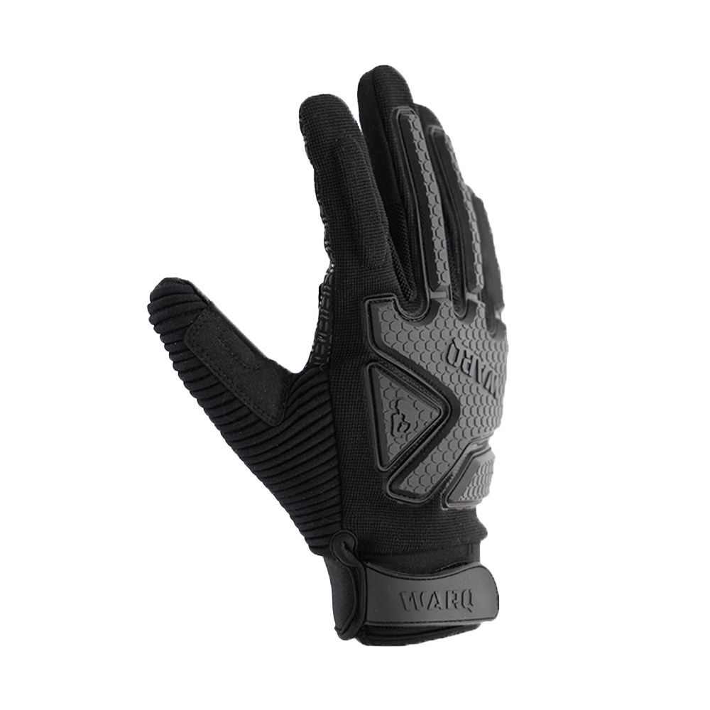 WARQ protective gloves shown during firearm manipulation