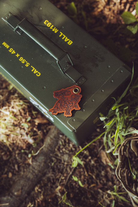 War Turtle Leather Keychain, alternate view 2