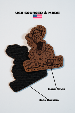 Comrade Crusher Leather Patch in Walnut Dye / Brown Thread