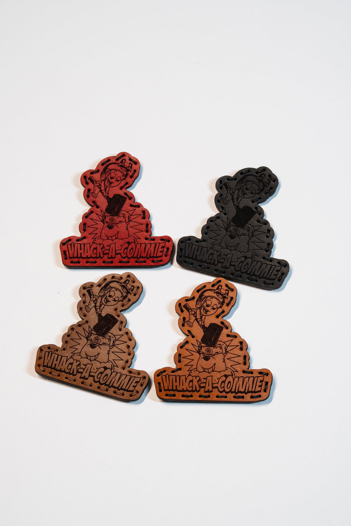 Comrade Crusher Leather Patch in Black Dye / Black Thread, alternate view 3