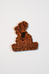 Comrade Crusher Leather Patch in Light Brown Dye / Black Thread, alternate view 4