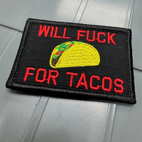 As Seen on Socials - Will Fuck For Tacos - Black w/Red