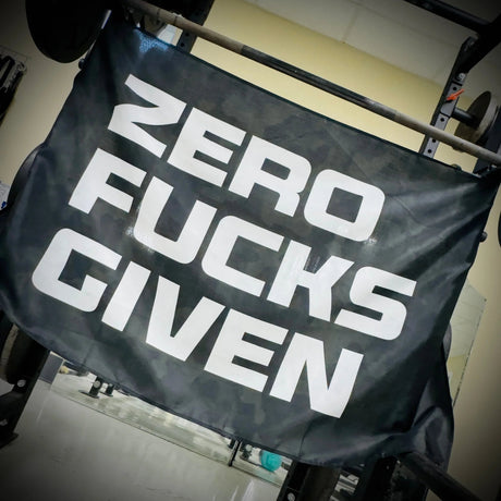 Tactical Gear Junkie Zero Fucks Given 3x5 Wall Banner, alternate view 2