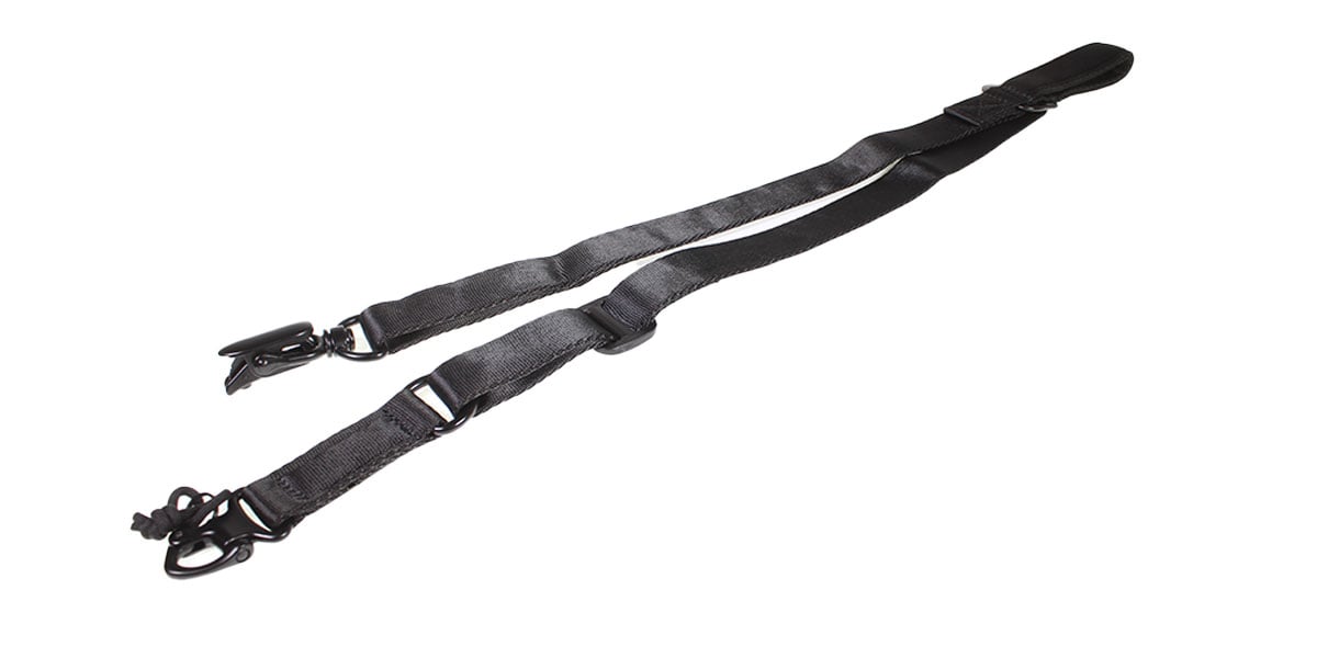 JE Machine Quick Adjust Convertible 1 or 2 Point Sling with Metal Hooks - Black - HR Tactical Innovations